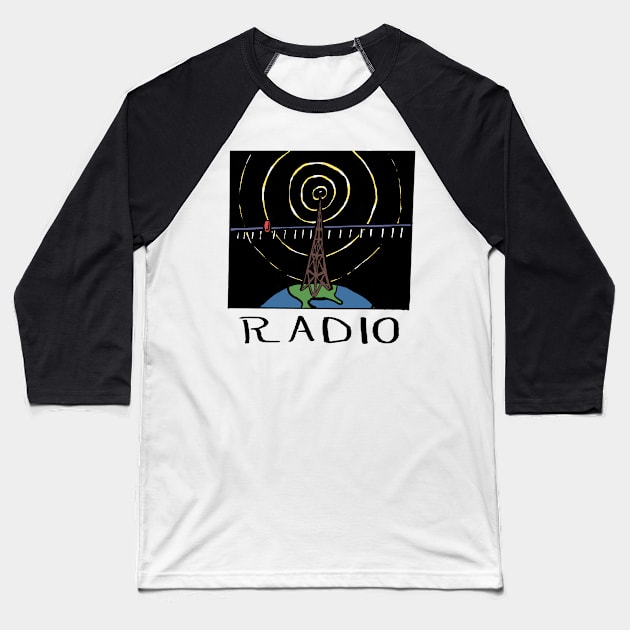 Radio Baseball T-Shirt by KColeman